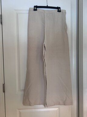 NEW EMERSON FRY roma wide leg pant in natural linen